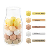 Kovict 20pcs Hexagon Silicone Beads 14mm DIY Jewelry Making Bulk