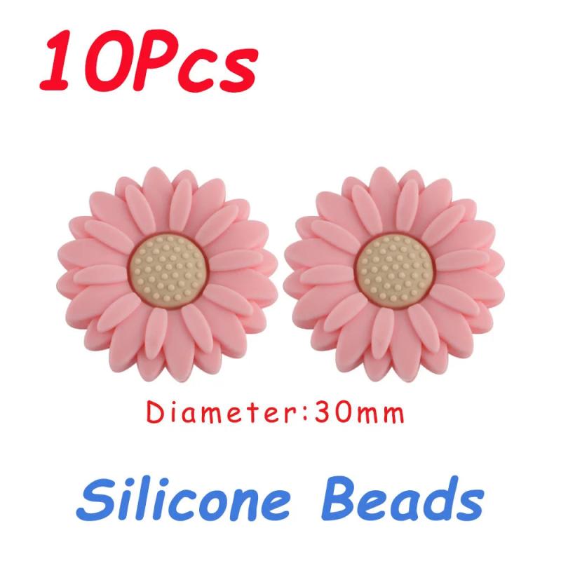 Silicone Flower Beads and Clips for Baby Nipples DIY