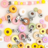 Silicone Flower Beads and Clips for Baby Nipples DIY