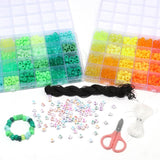 480pcs Boxed Pony Beads Kit for DIY Craft Jewelry Bracelets Making