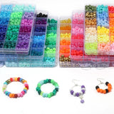 480pcs Boxed Pony Beads Kit for DIY Craft Jewelry Bracelets Making