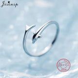 Deer Antlers Adjustable Ring 925 Silver Christmas Jewelry