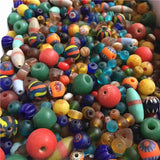 Tibetan Antiqued Safron Lampwork Beads 50g Trade Beads TSB0189
