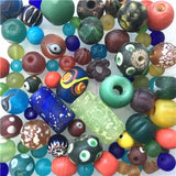 Tibetan Antiqued Safron Lampwork Beads 50g Trade Beads TSB0189