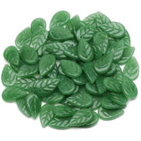 Green Czech Glass Beads 18x11mm Leaf Shape Loose Beads