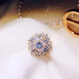 Christmas Tree Diamond Ring Women Open Zircon Ring