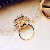 Christmas Tree Diamond Ring Women Open Zircon Ring