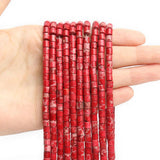 Emperor Stone Cylinder Spacer Beads 4x4mm