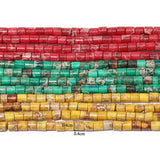 Emperor Stone Cylinder Spacer Beads 4x4mm