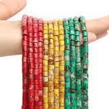 Emperor Stone Cylinder Spacer Beads 4x4mm