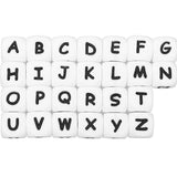 50Pcs Silicone Bead Letters 12mm DIY Bracelet Pacifier Chain Jewelry Making