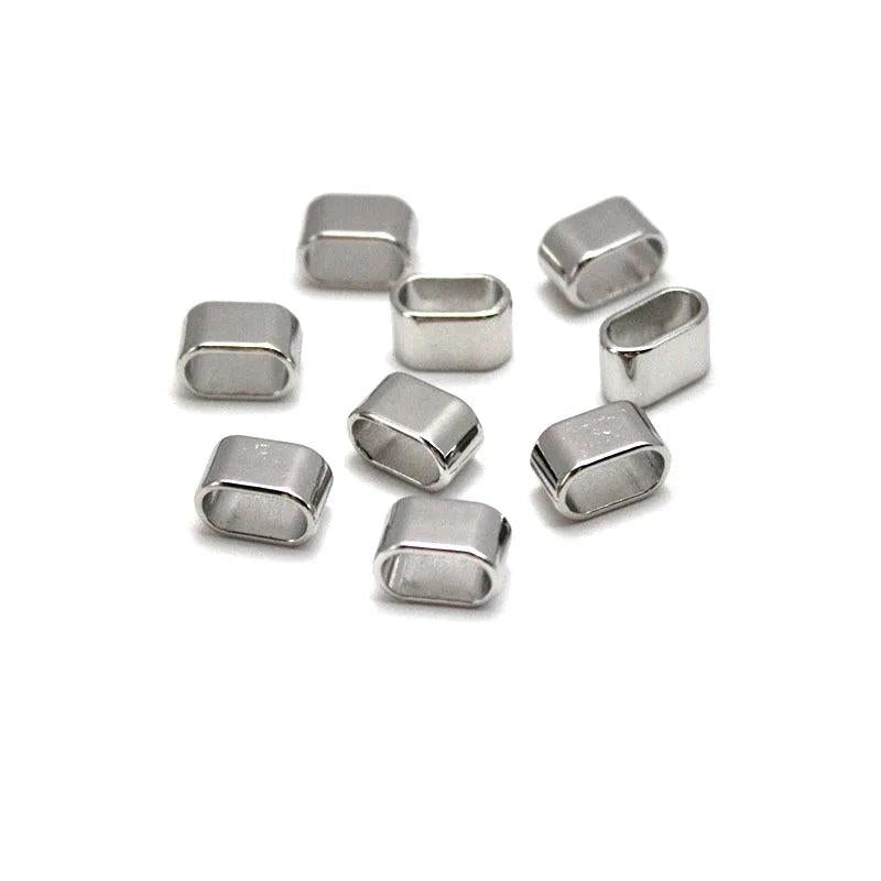 30pcs Alloy Slide Charms Beads Large Hole Spacer Beads for Bracelet DIY Jewelry