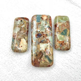 3pcs/Set Emperor Stone Beads Rectangle Pendant for DIY Necklace