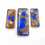 3pcs/Set Emperor Stone Beads Rectangle Pendant for DIY Necklace