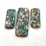 3pcs/Set Emperor Stone Beads Rectangle Pendant for DIY Necklace