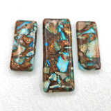 3pcs/Set Emperor Stone Beads Rectangle Pendant for DIY Necklace
