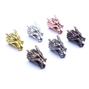 10 Pcs 6 Colors Alloy Dragon Beads Jewelry Making Bracelets DIY Accessories