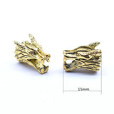 10 Pcs 6 Colors Alloy Dragon Beads Jewelry Making Bracelets DIY Accessories