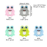10pc Frog Silicone Beads Pacifier Clip DIY Accessories