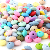 100Pcs 12MM Lentil Silicone Beads DIY Nipple Chewing Pacifier Chain Making BPA