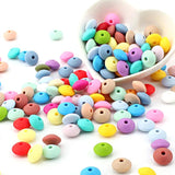 100Pcs 12MM Lentil Silicone Beads DIY Nipple Chewing Pacifier Chain Making BPA