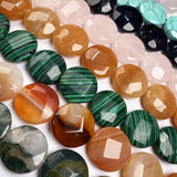 Natural Stone Faceted Beads Crystal Round Shape for Jewelry Making