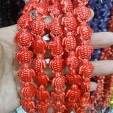 20pcs 15x18mm Sea Turtle Ceramic Beads for DIY Jewelry Making