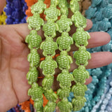 20pcs 15x18mm Sea Turtle Ceramic Beads for DIY Jewelry Making