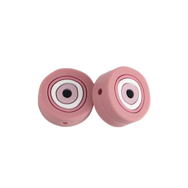 10Pcs Angel Eyes Shape Silicone Beads For DIY Jewelry Making