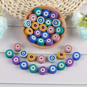 10Pcs Angel Eyes Shape Silicone Beads For DIY Jewelry Making