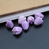 20Pcs 7mm 8mm 10mm Double Colored Carved Jasmine Flower Artificial coral beads