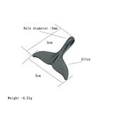 5pcs/pack Alloy Whale Tail for DIY Jewelry Making