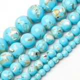 4-12mm Shell Turquoise Stone Beads Round Loose Spacer Beads for Jewelry Making