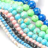4-12mm Shell Turquoise Stone Beads Round Loose Spacer Beads for Jewelry Making