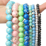 4-12mm Shell Turquoise Stone Beads Round Loose Spacer Beads for Jewelry Making