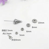 50pcs Stainless Steel Spacer Beads European Flat Beads DIY Jewelry Making