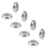 50pcs Stainless Steel Spacer Beads European Flat Beads DIY Jewelry Making