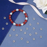 50pcs Stainless Steel Spacer Beads European Flat Beads DIY Jewelry Making