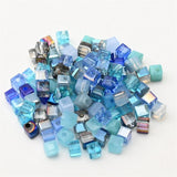 95Pcs 4mm 6mm Austrian Crystal Cube Beads for DIY Jewelry Phone Chain