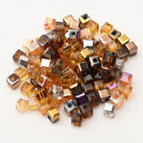 95Pcs 4mm 6mm Austrian Crystal Cube Beads for DIY Jewelry Phone Chain