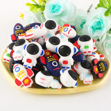 Cartoon Astronaut Rocket Silicone Beads DIY Jewelry Making