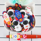 Cartoon Astronaut Rocket Silicone Beads DIY Jewelry Making
