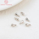20PCS 3x6MM 4x8MM 24K Plated Brass Drop Shape End Beads