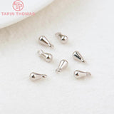 20PCS 3x6MM 4x8MM 24K Plated Brass Drop Shape End Beads