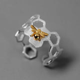 Vintage Bohemian Beehive Adjustable Womens Ring