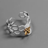 Vintage Bohemian Beehive Adjustable Womens Ring
