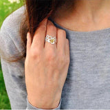 Vintage Bohemian Beehive Adjustable Womens Ring