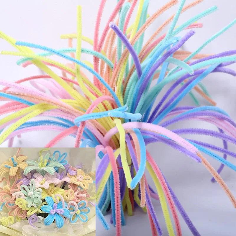 Chenille Stems Pipe Plush Stick Kids DIY Supplies 99PCS
