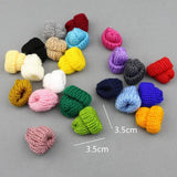 10-50Pcs Knitting Mini Hats DIY Craft Supplies Kids Headwear Hair Accessories