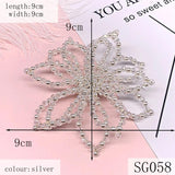 Crystal Pearl Sun Flower Bow Brooch Earrings Set